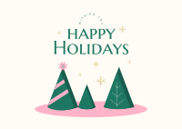 Happy Holidays Postcard Design