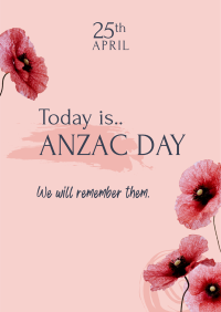 Anzac Day Message Poster Design