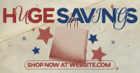 Retro Minimalist Huge Savings Facebook Ad Preview