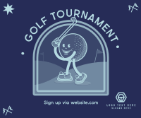 Retro Golf Tournament Facebook post Image Preview