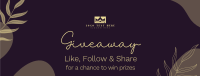 Giveaway Raffle Facebook cover Image Preview