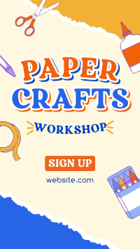 Kids Paper Crafts Instagram Story Design