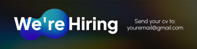 We're Hiring Holographic LinkedIn banner