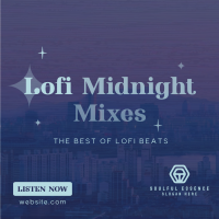 Lofi Midnight Music Instagram post Image Preview