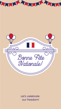 Bastille Day Badge Facebook Story Image Preview