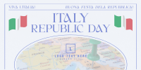 Retro Italian Republic Day Twitter post Image Preview