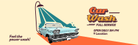 Retro Car Wash Twitter Header Image Preview