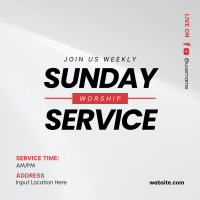 Sunday Worship Service Instagram post Image Preview