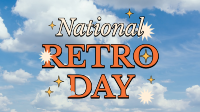 National Retro Day Clouds Facebook Event Cover Image Preview