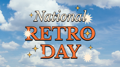 National Retro Day Clouds Facebook event cover Image Preview