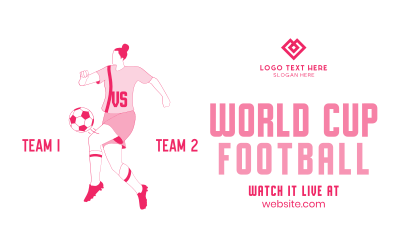 World Cup Football Player Facebook event cover Image Preview