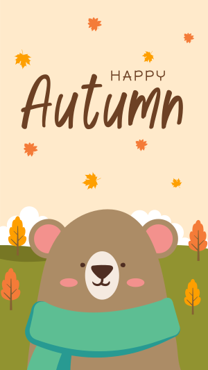 Bear in Autumn Facebook story Image Preview