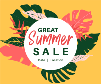 Great Summer Sale Facebook Post Design