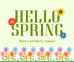 Hello Spring! Facebook post Image Preview