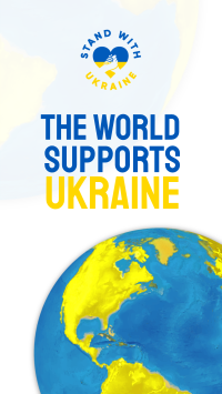 The World Supports Ukraine Instagram story Image Preview
