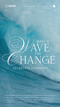 Wave Change Ocean Day Facebook story Image Preview