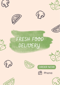 Fresh Vegan Food Delivery Poster Design