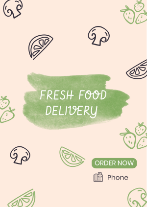 Fresh Vegan Food Delivery Poster Image Preview