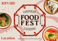 Inky Oriental Food Fest Postcard Image Preview