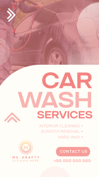Minimal Car Wash Service Facebook Story Design