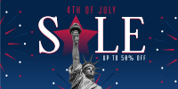 4th of July Sale Twitter post Image Preview