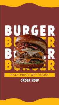 Free Burger Special Instagram Reel Design