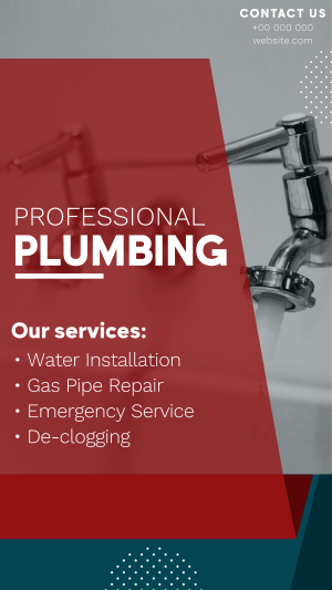 Professional Plumbing Instagram story Image Preview