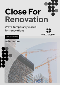 Temporary Home Renovation Poster Design