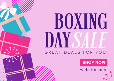 Boxing Day Special Deals Postcard Image Preview