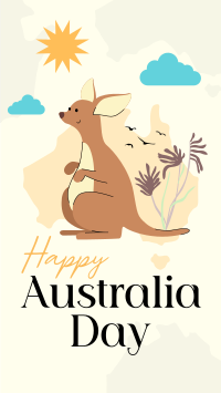 Kangaroo Australia Day Facebook story Image Preview