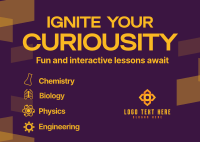 Techy Science Tutor Postcard Design