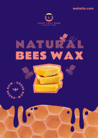 Naturally Made Beeswax Poster Design
