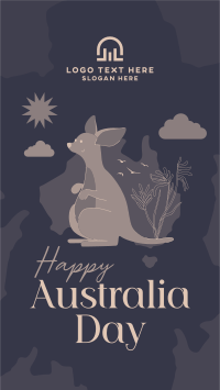 Kangaroo Australia Day Facebook Story Design