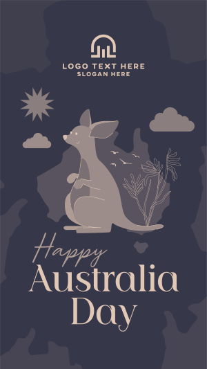 Kangaroo Australia Day Facebook story Image Preview