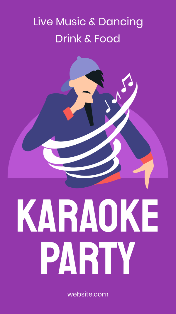 Karaoke Party Instagram Story Design Image Preview