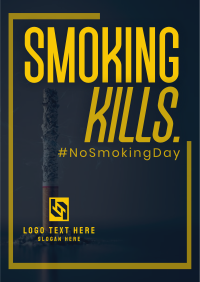 Minimalist Smoking Day Poster Design