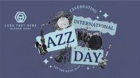 Retro Jazz Day Facebook Event Cover Design