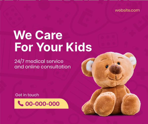 Pediatric Care Facebook Post Design