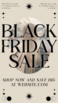 Minimalist Black Friday Fashion TikTok Video Image Preview