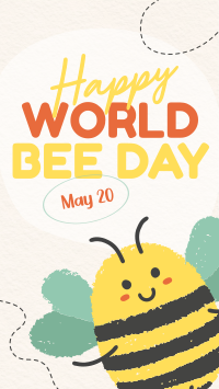 Modern Celebrating World Bee Day YouTube Short Design