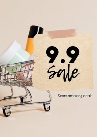 9.9 Sale Shopping Cart Poster Image Preview