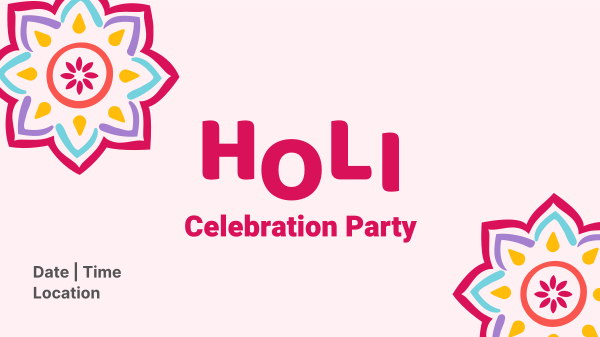 Holi Get Together Facebook Event Cover Design Image Preview
