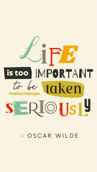 Life is Important Quote YouTube short Image Preview