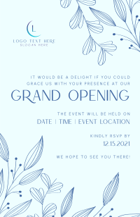 Floral Grand Opening Invitation Image Preview