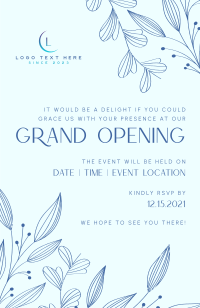 Floral Grand Opening Invitation Image Preview