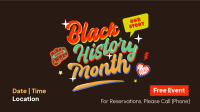 Multicolor Black History Month Facebook event cover Image Preview