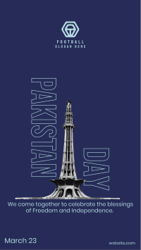 Pakistan Day Tower Facebook Story Design