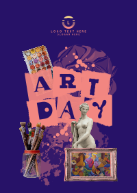 Art Day Collage Poster Design