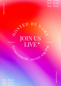 Join Us Live Gradient Poster Image Preview