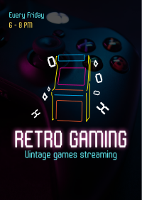 Retro Gaming Poster Image Preview
